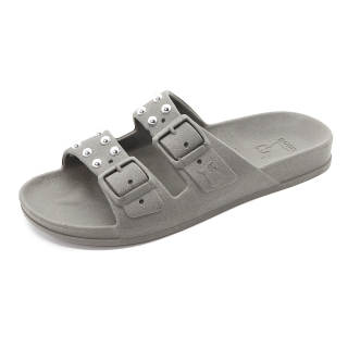 Cacatoès Slide Slippers Unisex Gray Studs