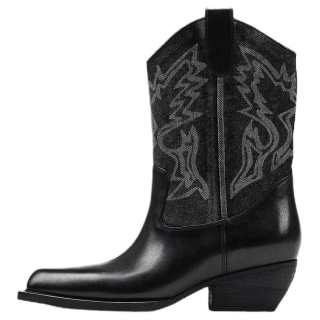 BREAD TREE Western Collection Denim Ankle Boots 4.5cm Women's