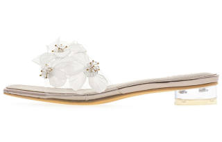 RANDA Slide Slippers Women's White/Beige/Blue