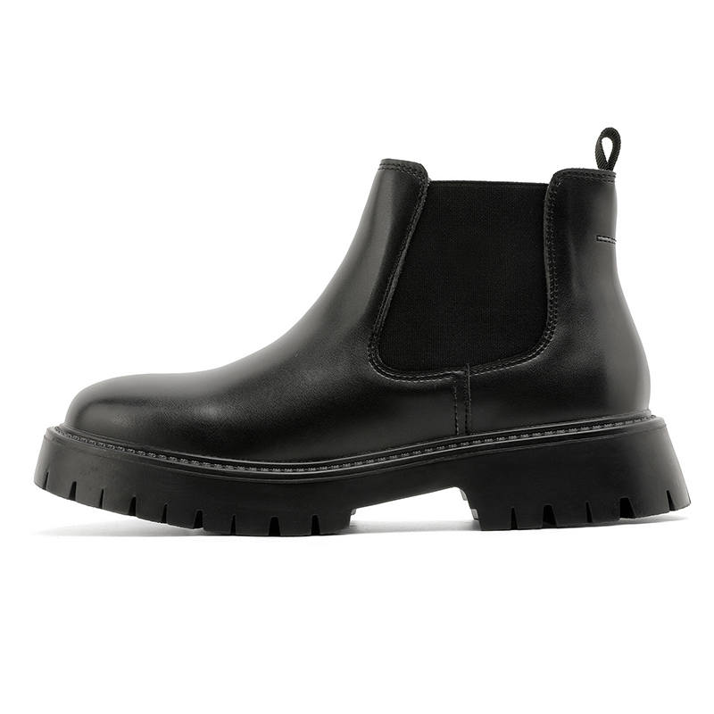 V ZERO FIVE V ZERO FIVE Microfiber Leather Short Chelsea Boots 3.5cm Men's Black