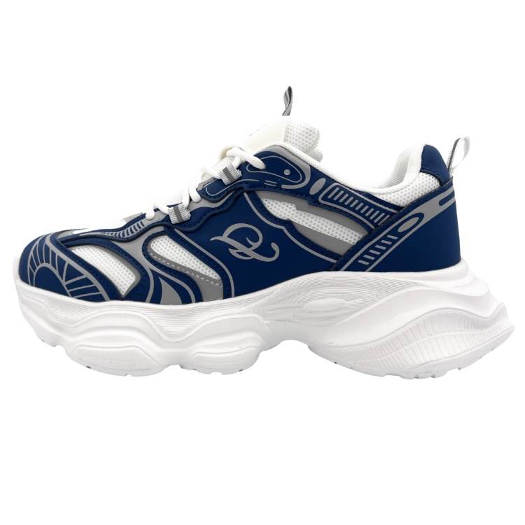 QIANJIN Low top Chunky Sneakers Men's Navy Blue