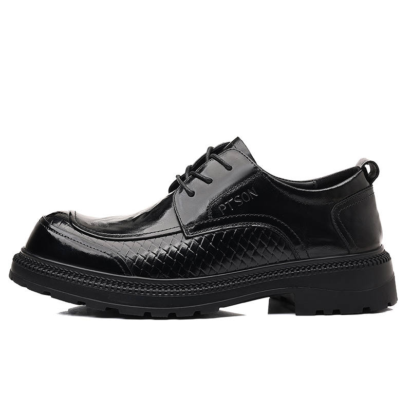 PT'SON Cow Leather Men's Casual Shoes Men's Black