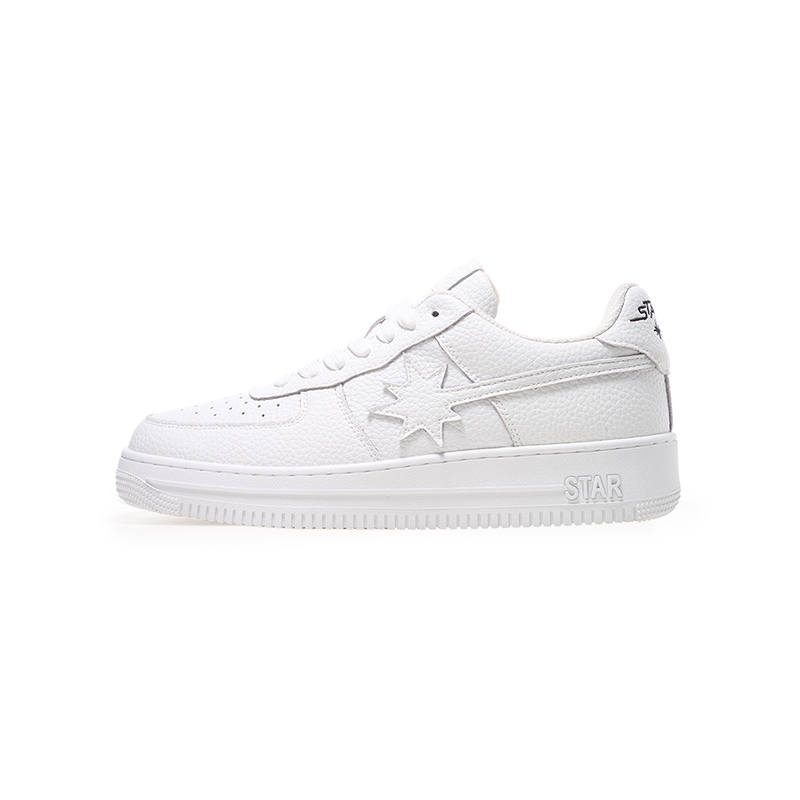 Starwalk Soldier Cow Leather Low top Skateboard Shoes Unisex White