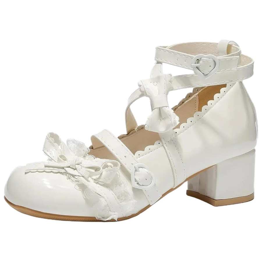 Alxnan Pu Chunky Heel Mary Jane Shoes Women's