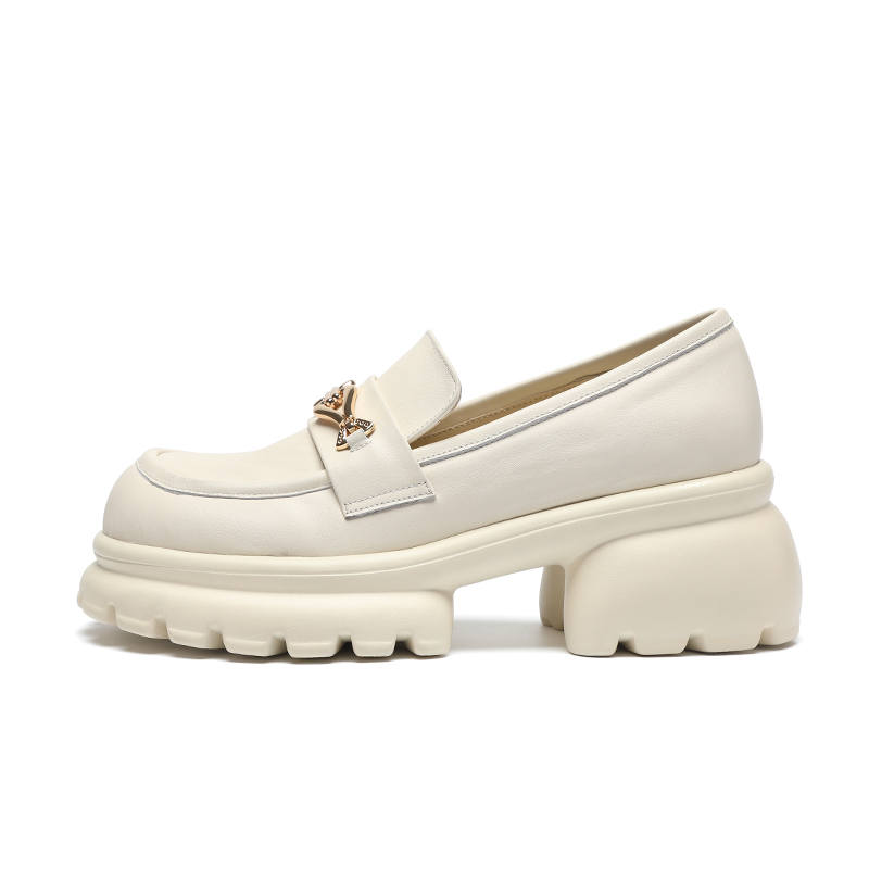 ZHR Cow Leather Loafers 6.5cm Women's