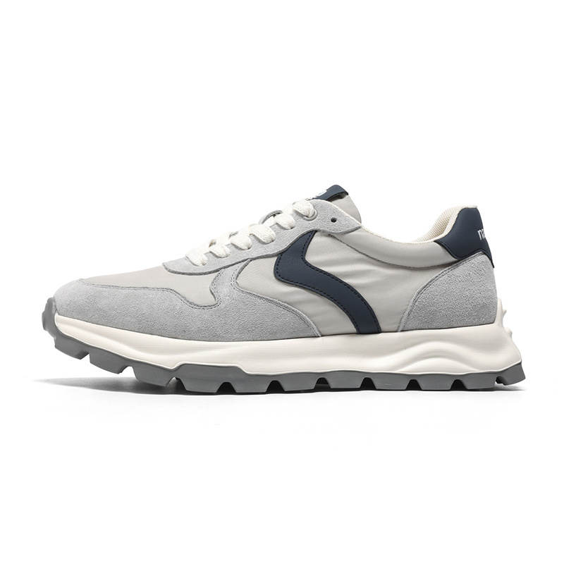 NAVIGARE Small Sailboat Versatile Height Increasing Low top Casual Shoes Men's Gray Blue