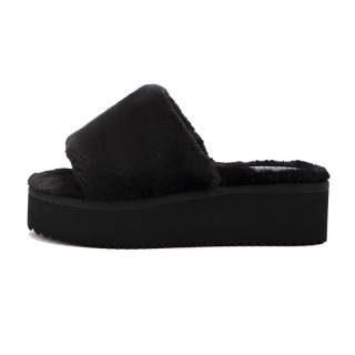 BOREE EVA Fuzzy Slip Resistant Slip Resistant Slide Slippers Women's Black