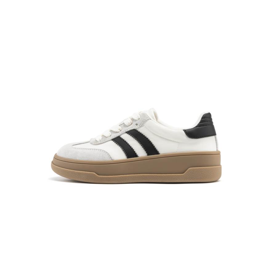 AOKANG Low top Skateboard Shoes Women's Beige/Black