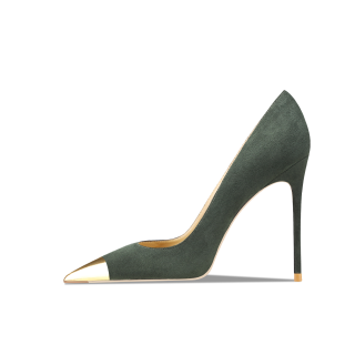 Suyymakk Suede Slim Heel High Heels Women's Jasper