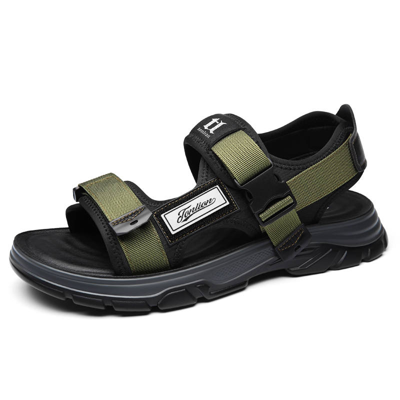 Tonlion Beach Sandals Men's Green/Black