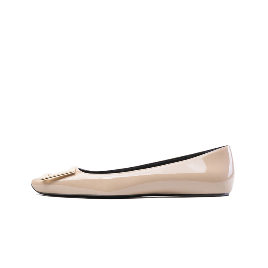 Siwei Patent Leather Casual Shoes Women's Elephant Gray