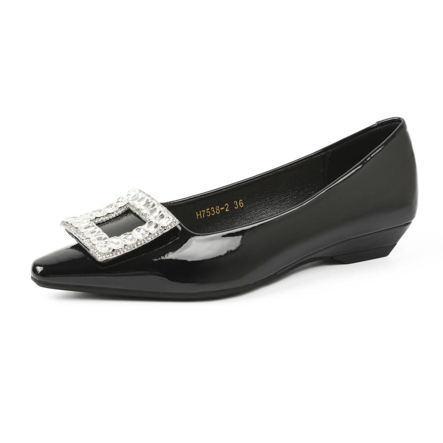 Bamiti Patent Leather Casual Shoes 2cm Women's