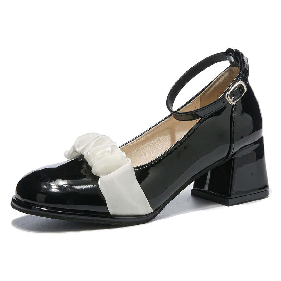 XIAOHONGREN Pu Chunky Heel High Heels Women's