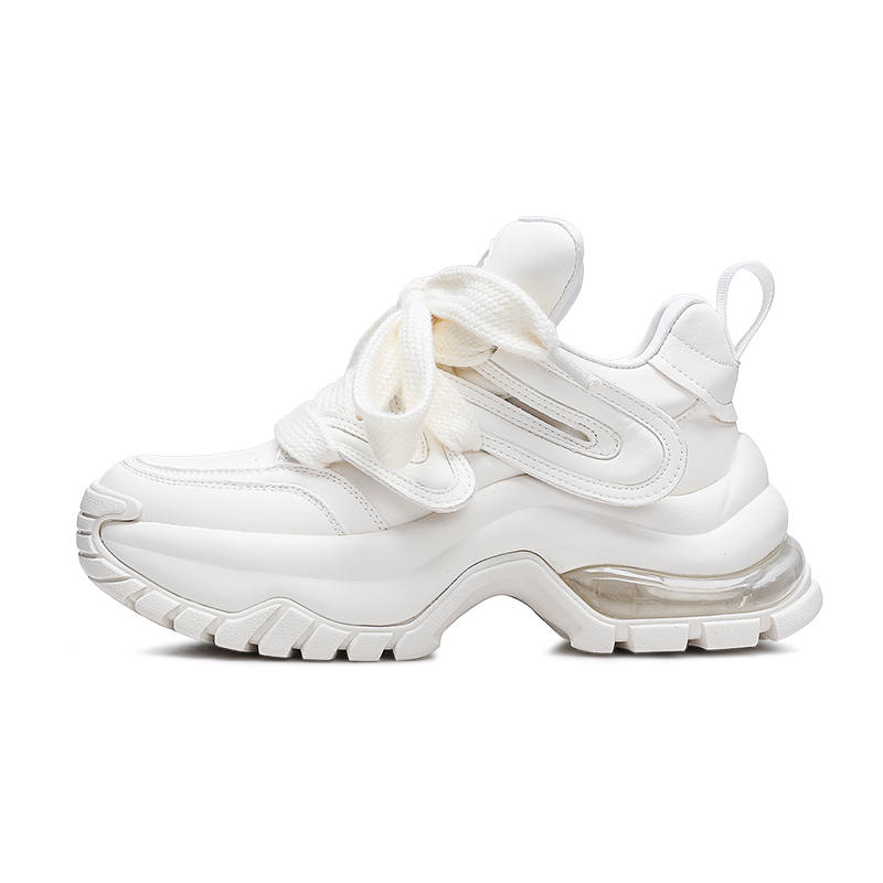 CHIYEANDE Cow Split Leather Low top Chunky Sneakers Women's