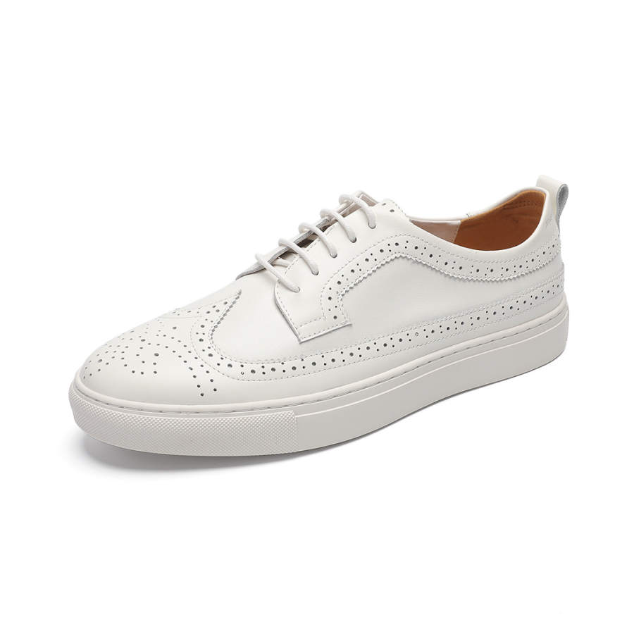 Devanro Devanro Top Grain Cow Leather Abrasion Resistant Breathable Low top Skateboard Shoes Men's