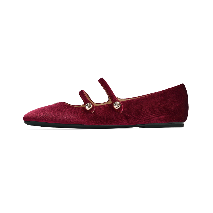 73Hours Mary Jane Shoes Women's Green, Dark Red