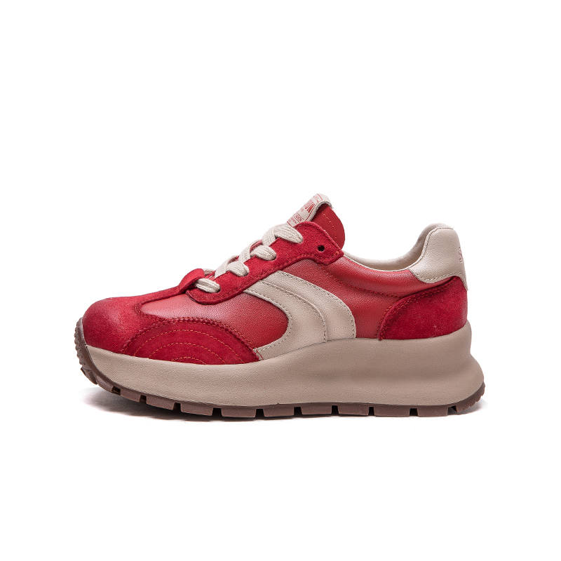 CHIBANG Pigskin Lightweight Low top Chunky Sneakers Women's