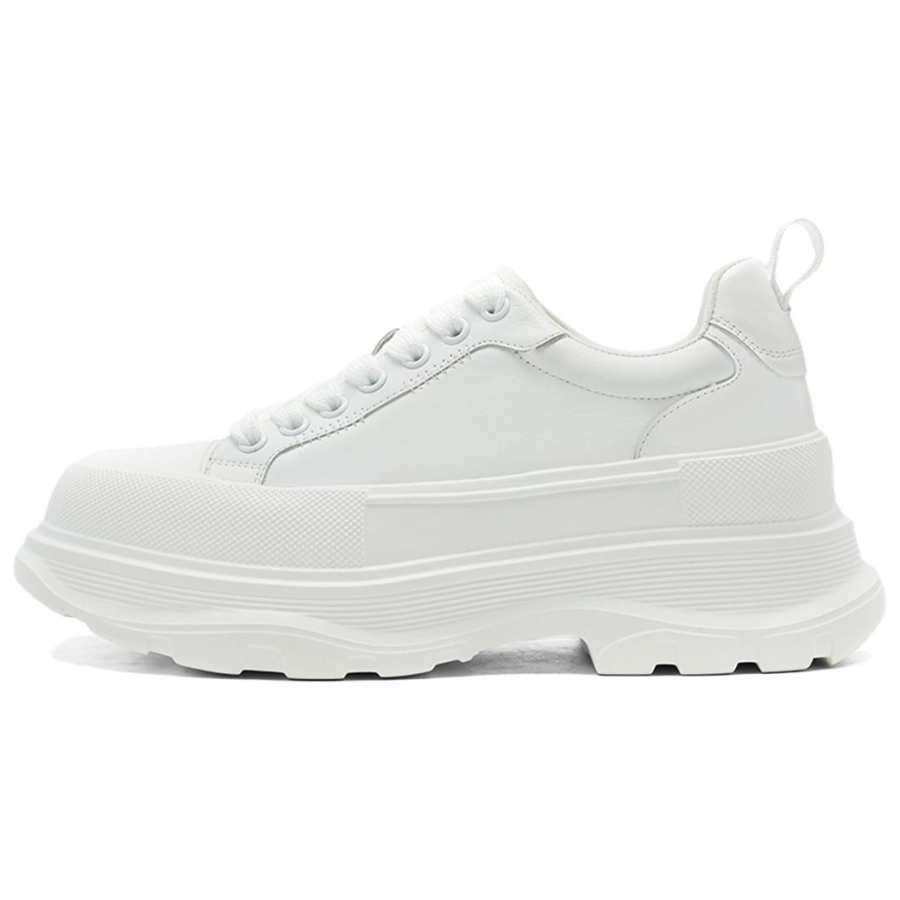 NINE WEST Cow Leather Low top Casual Shoes Women's White