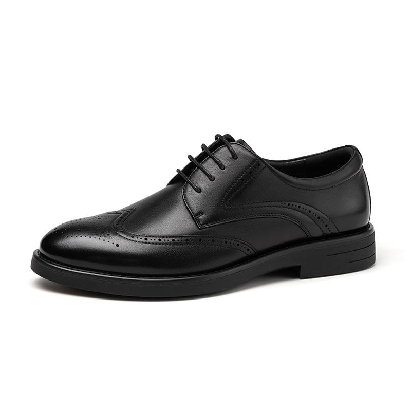 AOKANG Dress Shoes Men's Low Top Black/Brown