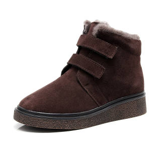 GUOLUOFEI Thermal Short Thickened And Fleece Lined Shearling Snow Boots Northeast Insulated Shoes Women's