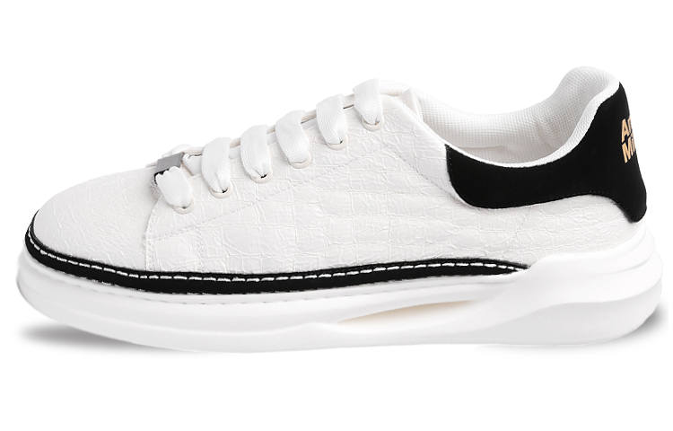 Anthony Miles Microfiber Leather Stylish Skateboarding Shoes Men's Ecru