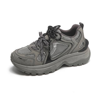 ANNAI Fabric Abrasion Resistant Height Increasing Low top Chunky Sneakers Women's