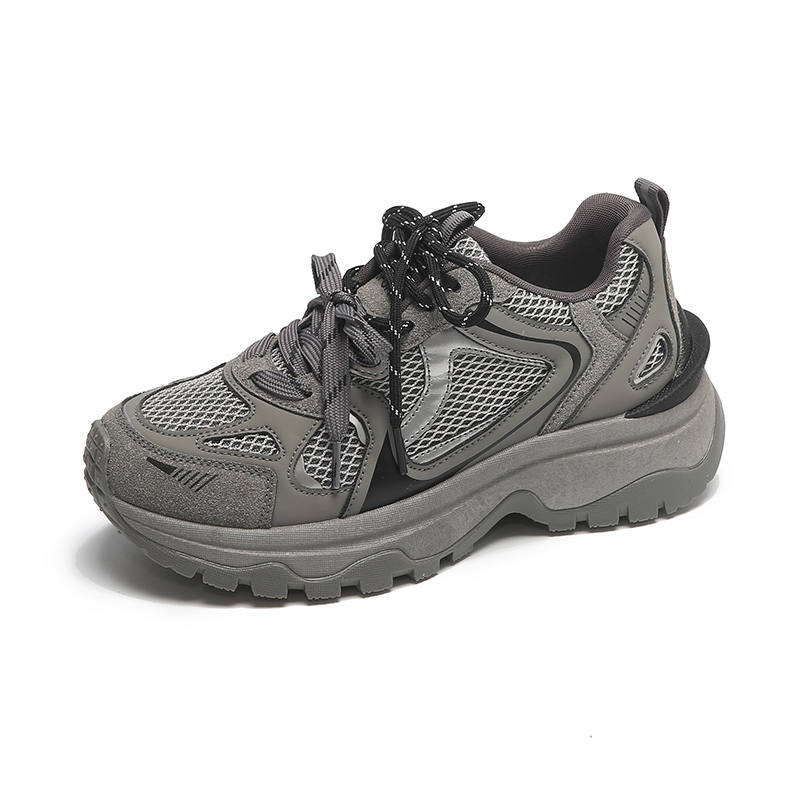 ANNAI Fabric Abrasion Resistant Height Increasing Low top Chunky Sneakers Women's