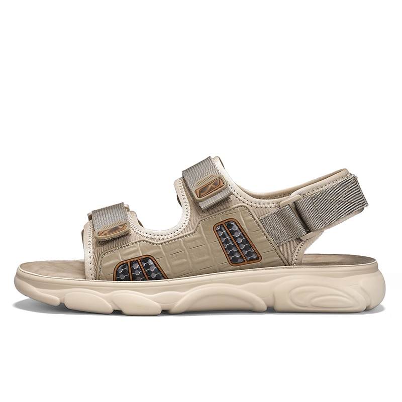 GONGNIUMEILI Beach Sandals Men's Khaki/Black Green