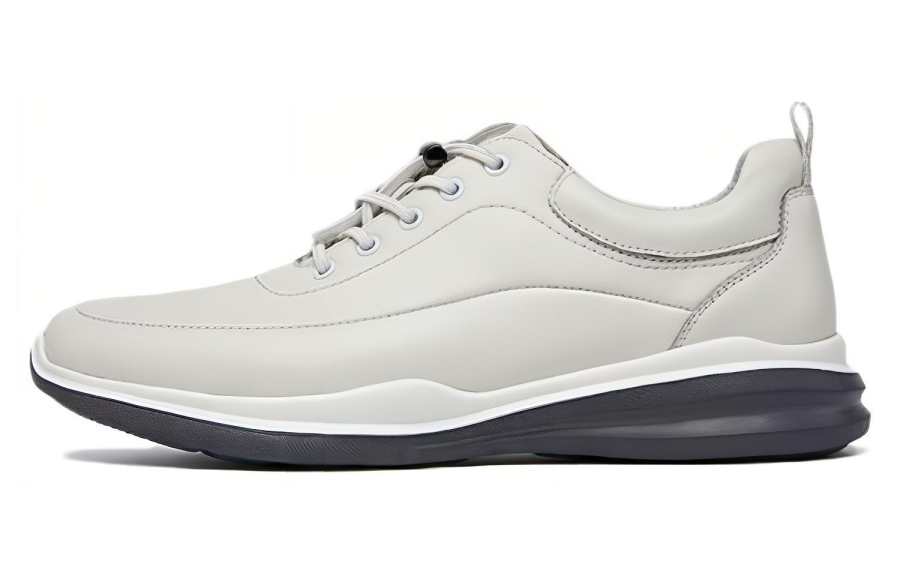 VICKI BROWN Leather Comfortable And Trendy Low top Casual Shoes Men's White