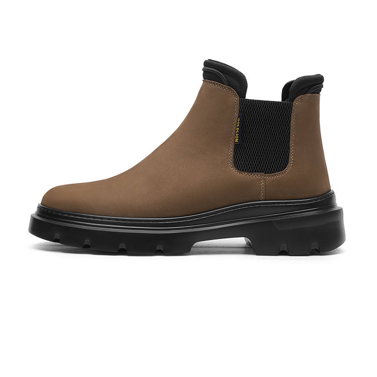 GOLDLION Top Grain Cow Leather Short Chelsea Boots Men's