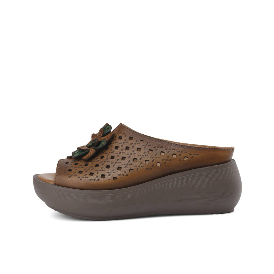 OCCAMAN Abrasion Resistant Abrasion Resistant Slide Slippers Women's Brown