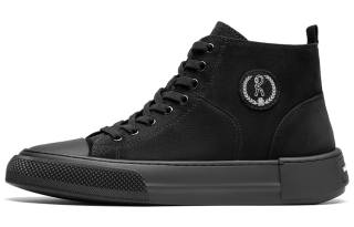 ROBERTA DI CAMERINO Cow Leather High top Skateboard Shoes Men's Black
