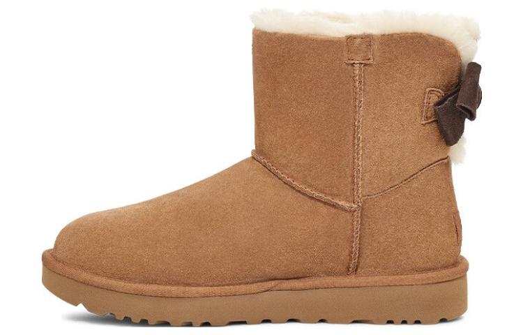 UGG UGG Mini Bailey Suede Bow For 'Chestnut' Women's