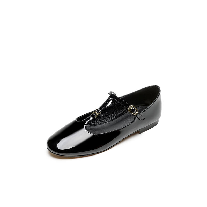 Hankermeet Sheepskin Flat Mary Jane Shoes Women's