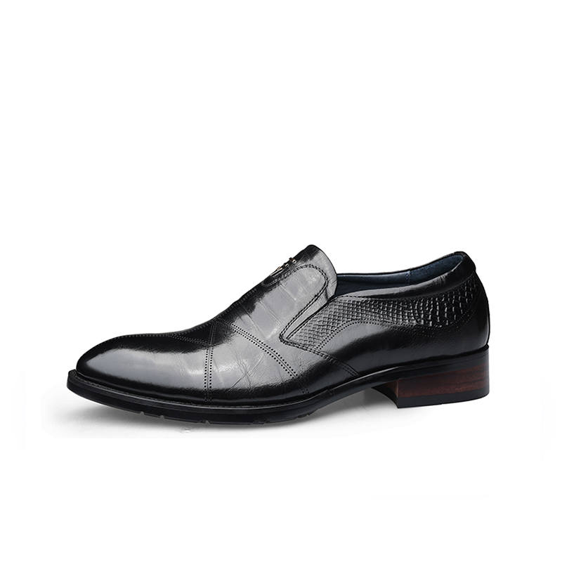 LAORENTOU Casual Leather Shoes Men's Low Top Brown/Black