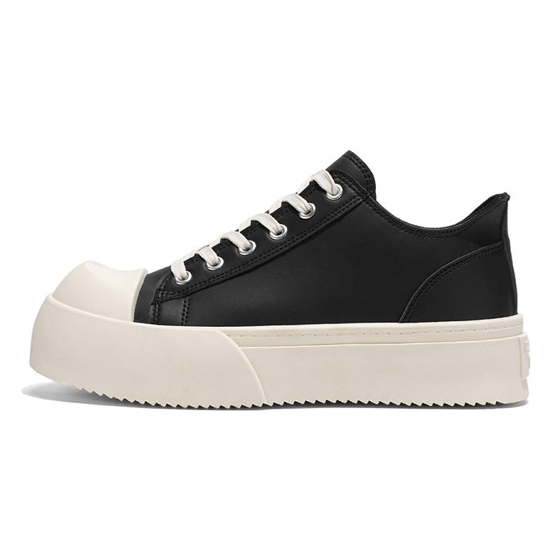 GONGNIUMEILI Pu Skateboard Shoes Men's Black