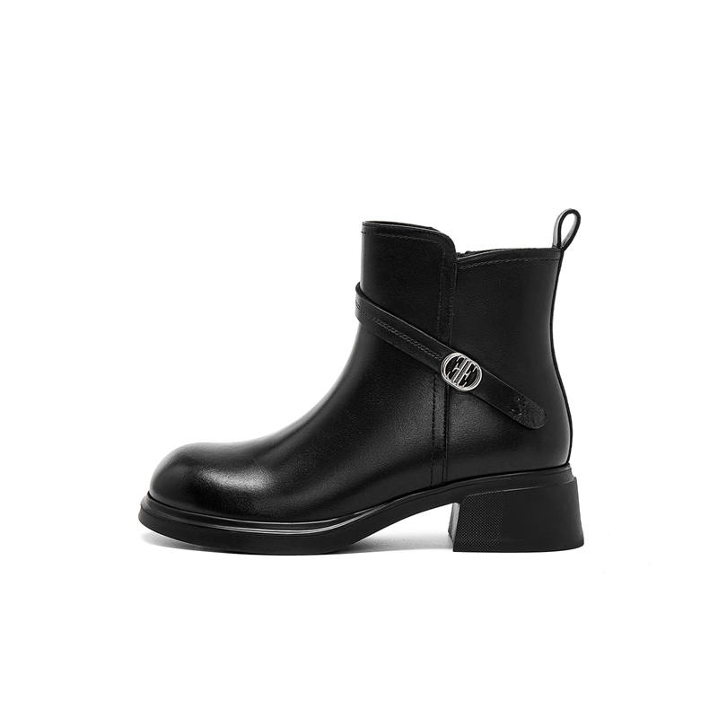 ELLE Chunky Heel Combat Boots Ankle Boots Women's 2025 Women's Boots
