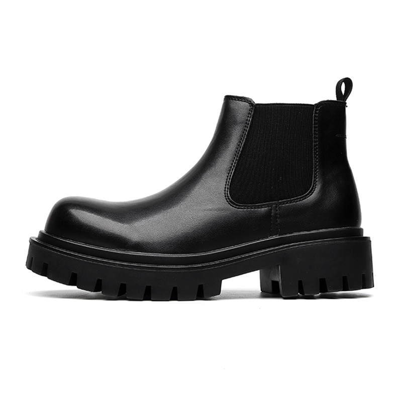 ZONEJOY Synthetic Leather Crew Chelsea Boots Men's
