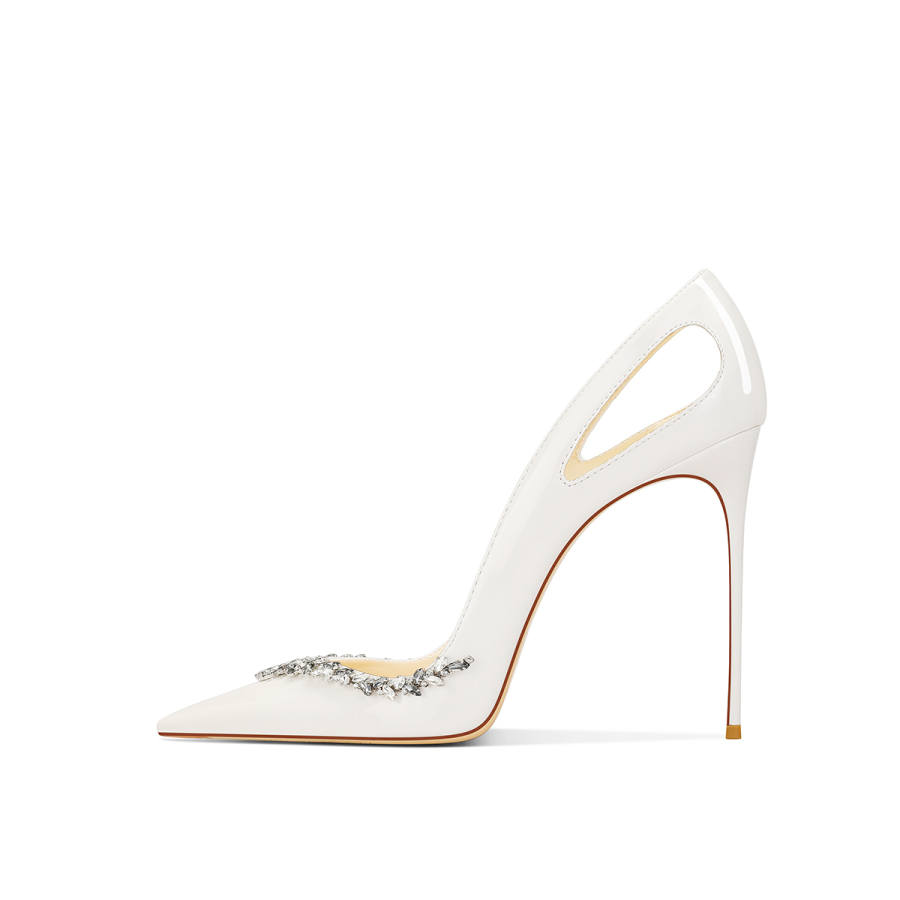 YUTIANAI Patent Leather Slim Heel High Heels Women's