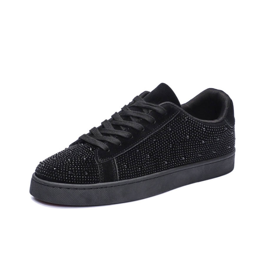 MAOQIXUN Low top Skateboard Shoes Men's Black