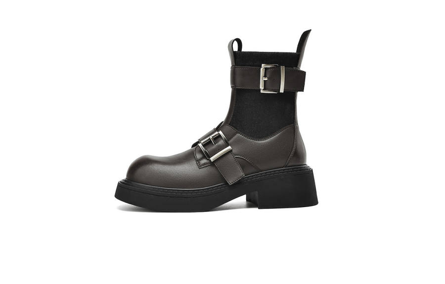 HLA Ankle Boots Women's Black/Brown Red