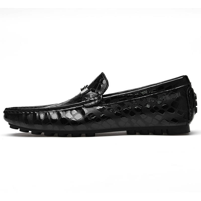 YIMINU Gommino Loafers Men's Black