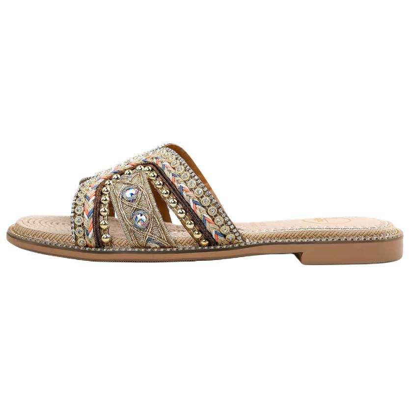 Safiya Slide Slippers Unisex Champagne
