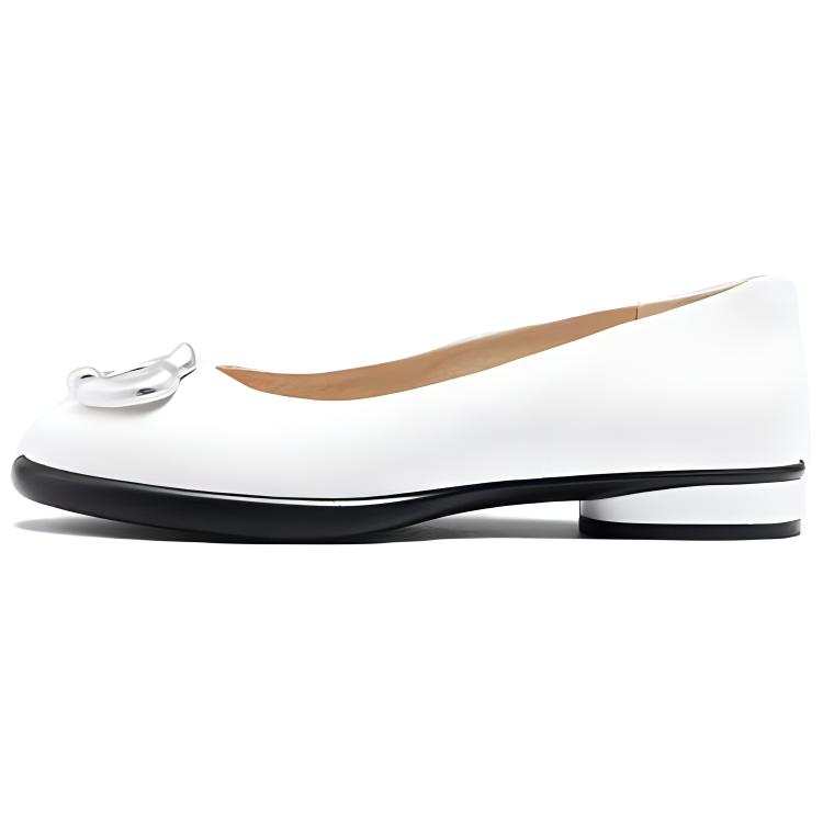 Ecco Ecco Leather Casual Shoes 3.5cm Women's White