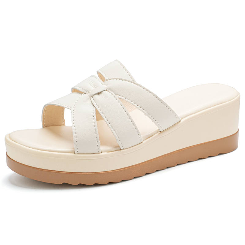 Reivantix Reivanti Slip Resistant Slide Slippers Women's Beige