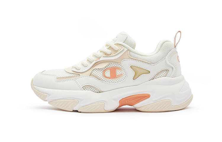 Champion Fabric Low top Skateboard Shoes Women's Milk White