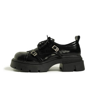 MAYOUYOU Cow Split Leather Casual Shoes Women's Black