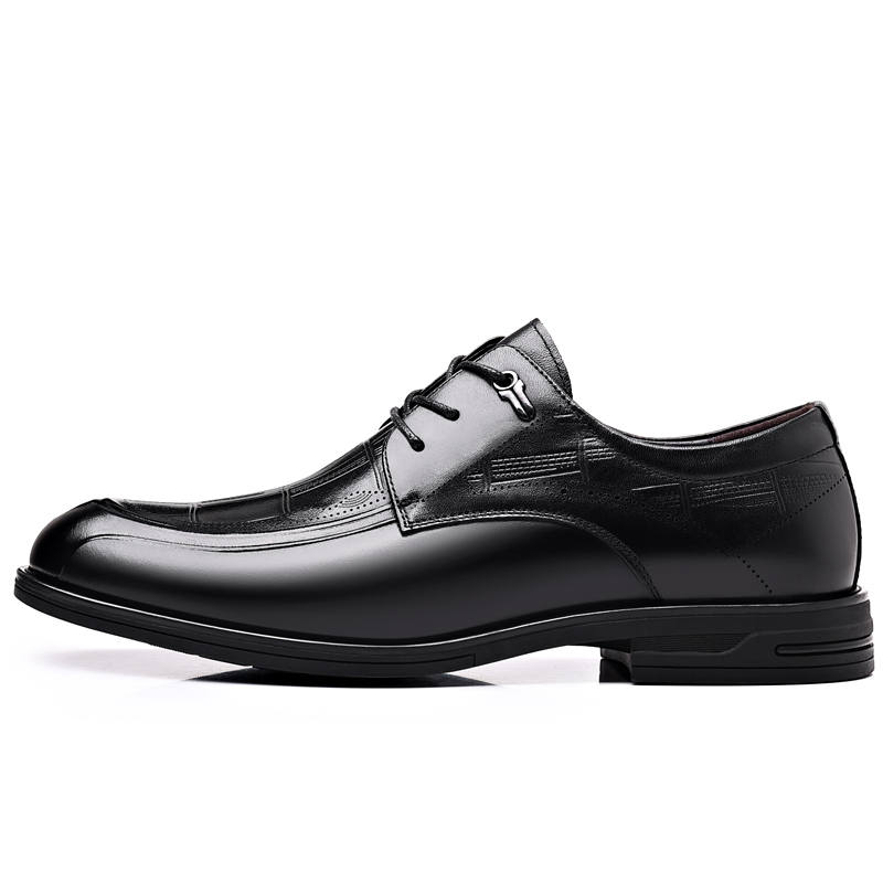 SHUPATE Cow Leather Dress Shoes Men's Black