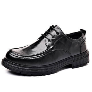 SHUILIXING Cow Split Leather Casual Leather Shoes Men's Black