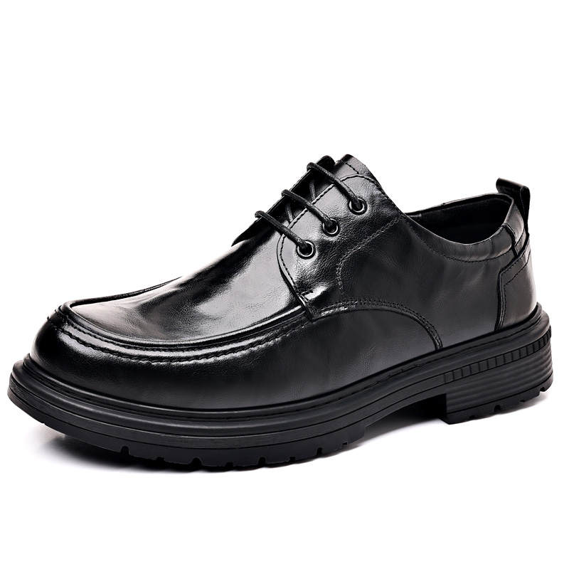 SHUILIXING Cow Split Leather Casual Leather Shoes Men's Black